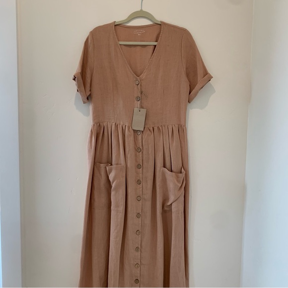 Simply Gray Linen Dress - Picture 6 of 9